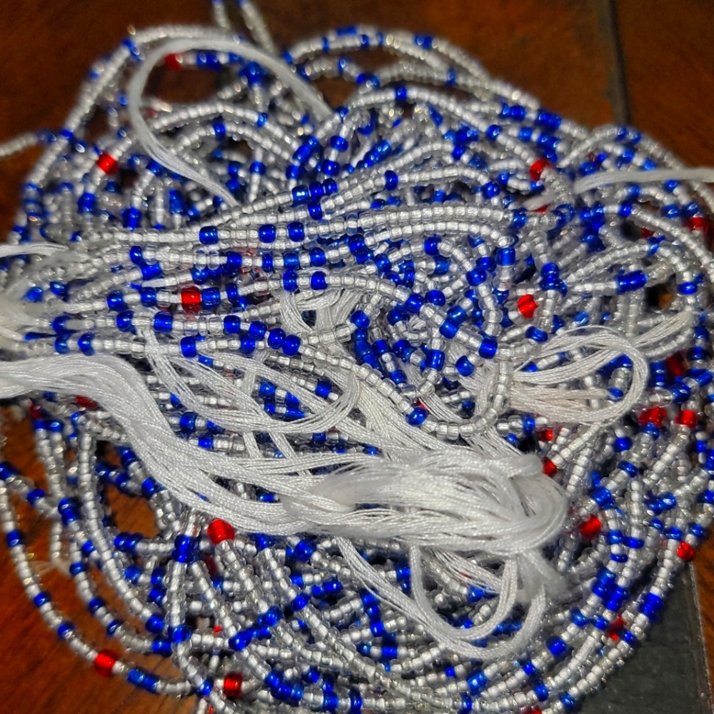 True Blue Belly Chain Waistbeads Jewelry Hand-Made View 6